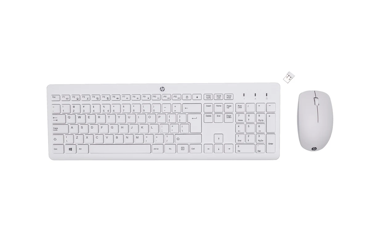Zestaw klawiatura + mysz HP 230 Wireless biały