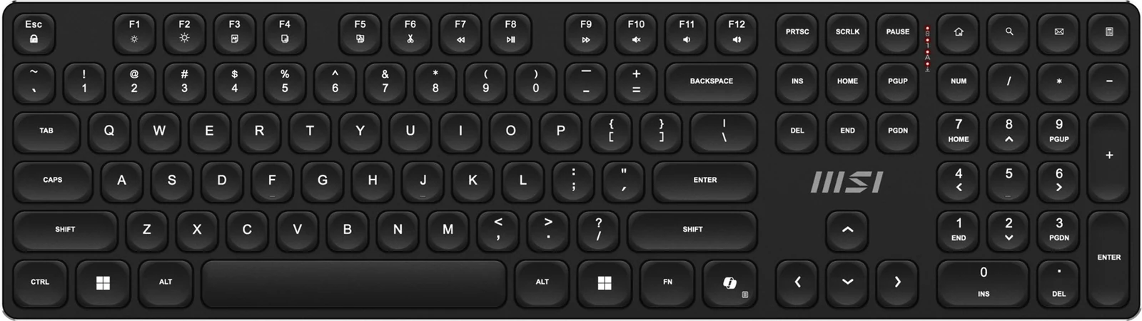Zestaw klawiatura + mysz MSI Forge K210 Wireless Mouse and Keyboard Combo bezprzewodowe czarne — zdjęcie 1 z 8
