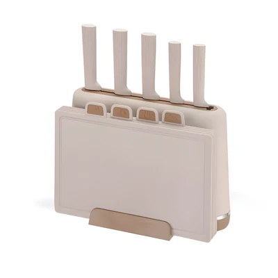 Zestaw noży + 4 desek MR-1412-BEIGE MAESTRO