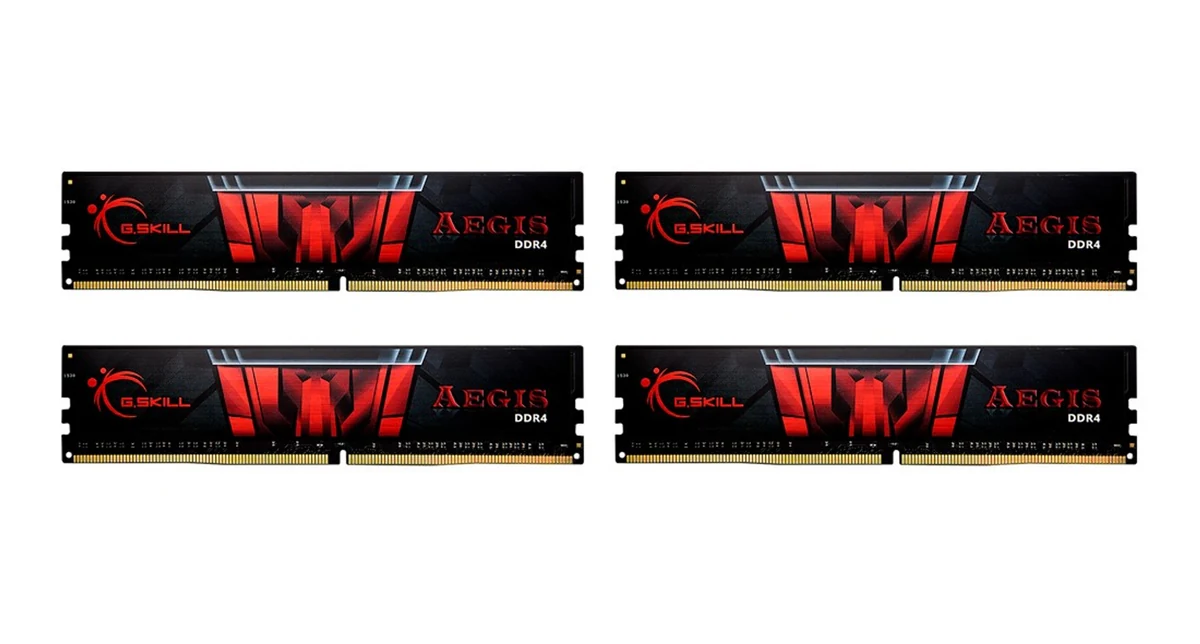 Zestaw pamięci G.SKILL Aegis F4-3200C16Q-32GIS (DDR4 DIMM; 4 x 8 GB; 3200 MHz; CL16)
