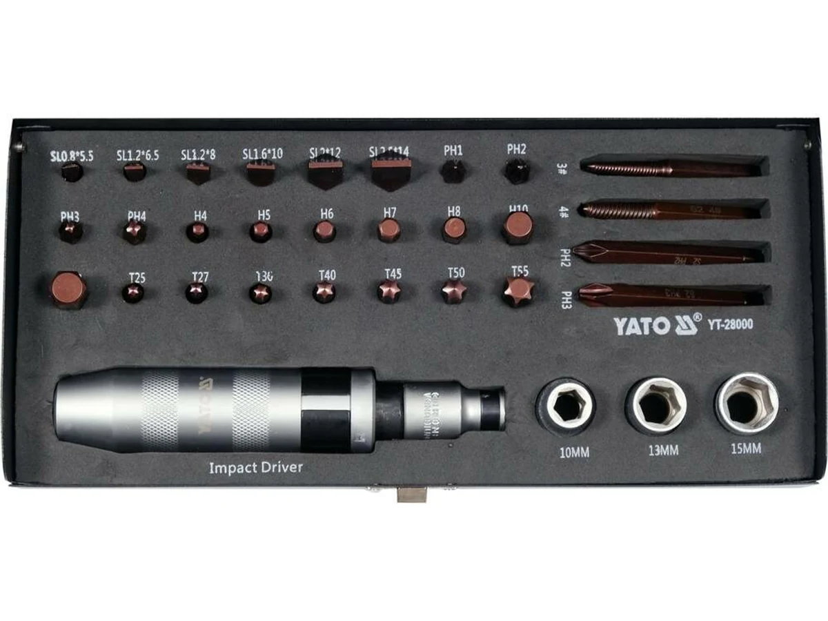 Zestaw Wkrętaków Udarowych 32 Szt YATO YT-28000