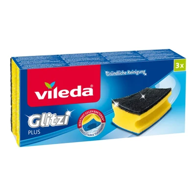 Zmywak profilowany Vileda Glitzi Plus (3 sztuki)