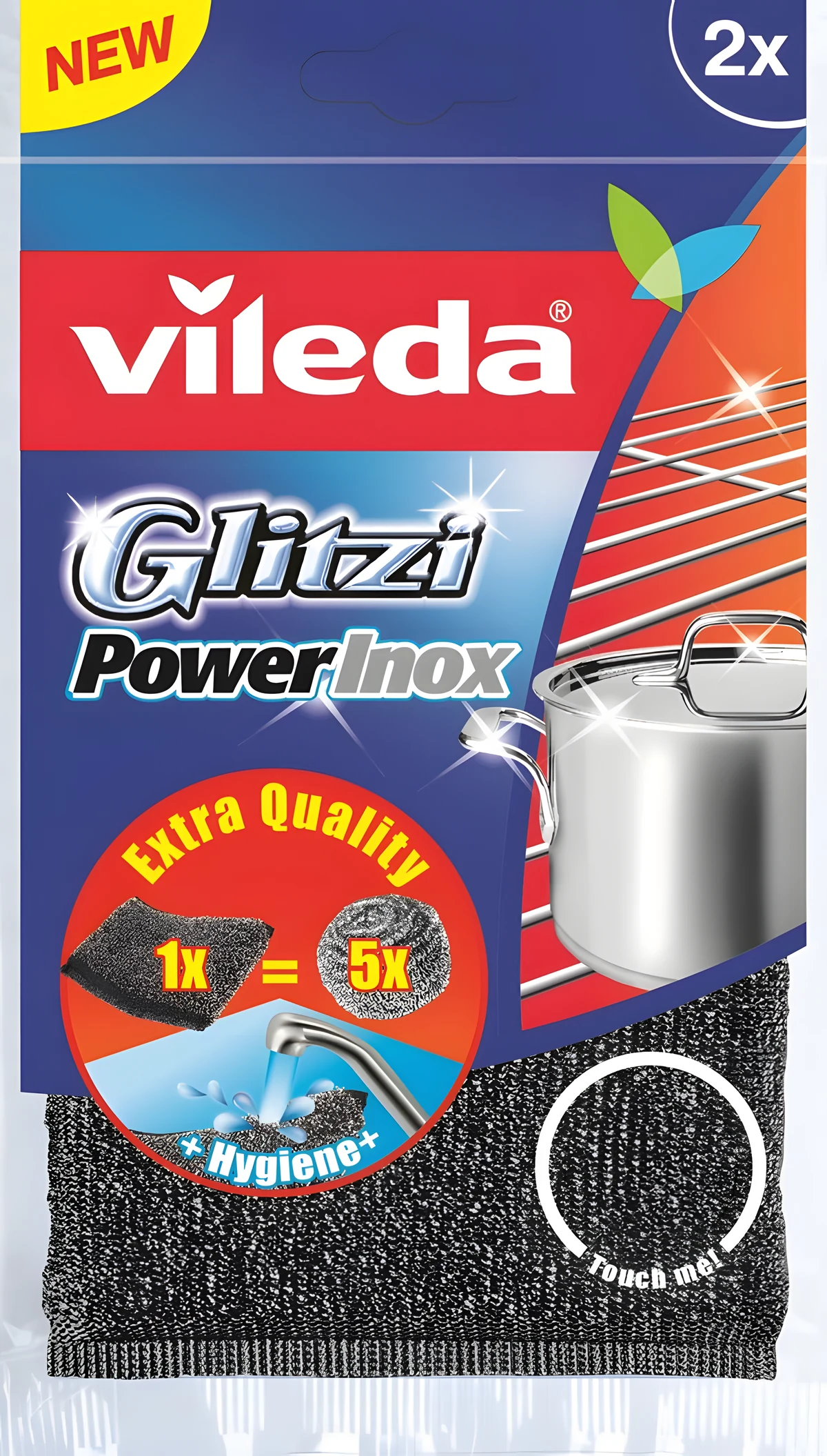 Zmywak kuchenny Vileda Glitzi Power Inox (2 sztuki)