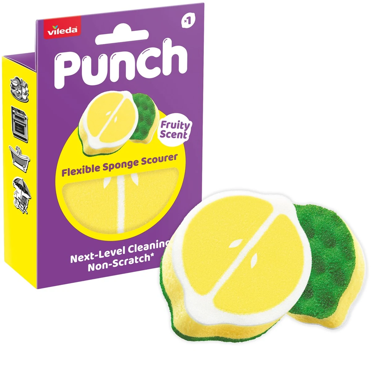 Zmywak Vileda Punch Elastyczny Cytryna 1 szt.