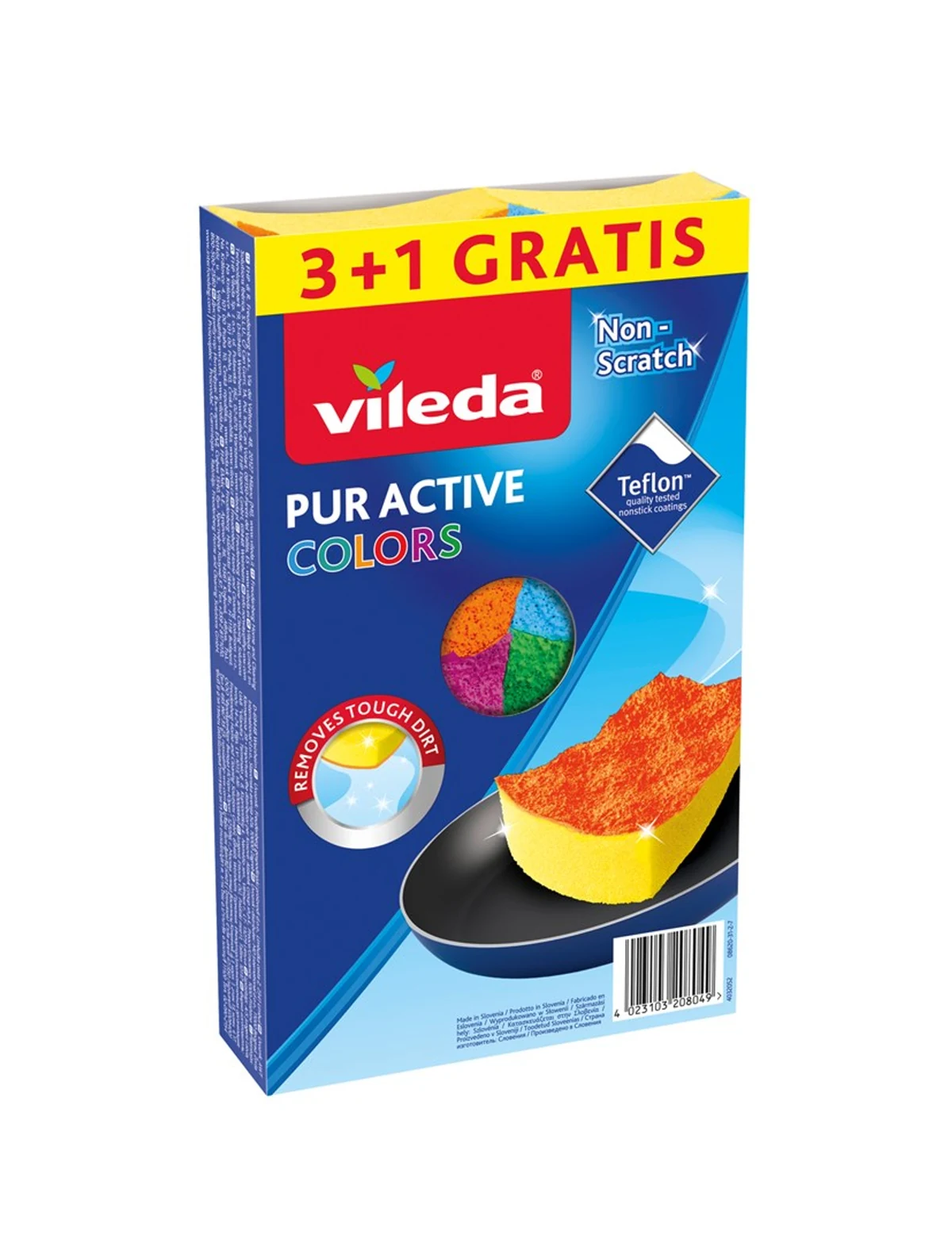 Zmywaki kuchenne Vileda Pur Active Colors (4 sztuki)