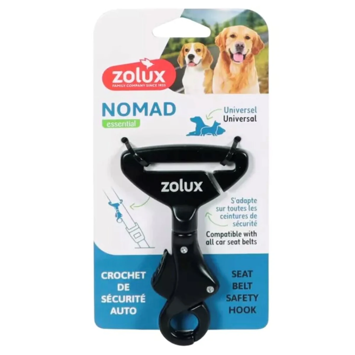 ZOLUX Klamra bezpieczeństwa dla psa do pasa samochodowego NOMAD