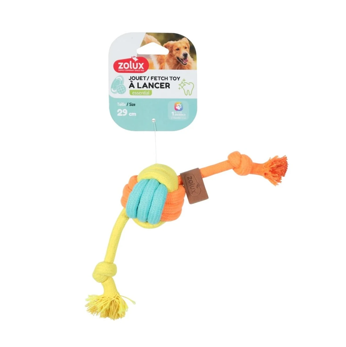 ZOLUX Zabawka do aportowania węzeł sznur 29cm