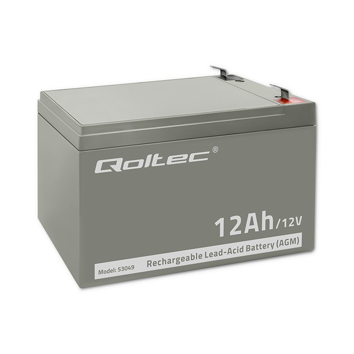QOLTEC AKUMULATOR AGM 12V 12AH - 10 lat — zdjęcie 1 z 8