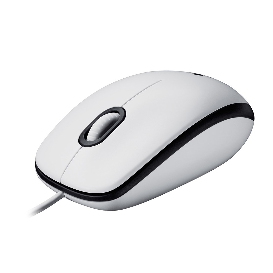 Mysz Logitech M100 White - Biała, Oburęczna — zdjęcie 1 z 6