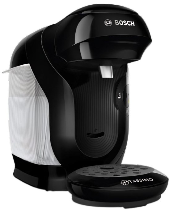 Ekspres kapsułkowy TASSIMO BOSCH TAS112E - 1400W, czarny — zdjęcie 1 z 8