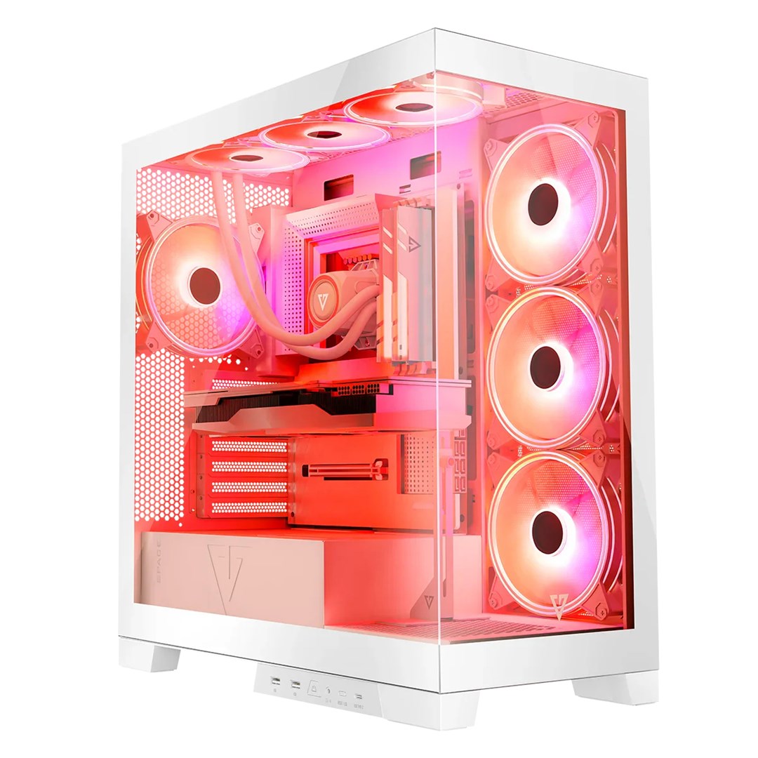 MODECOM OBUDOWA VOLCNO SPACE APEX ARGB MIDI WHITE — zdjęcie 1 z 8