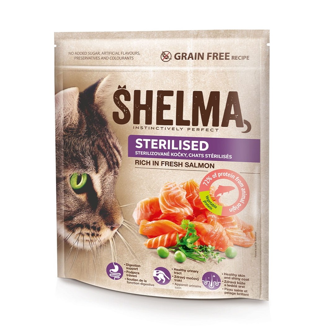 SHELMA karma sucha dla kotów sterylizowanych 750 g — zdjęcie 1 z 3