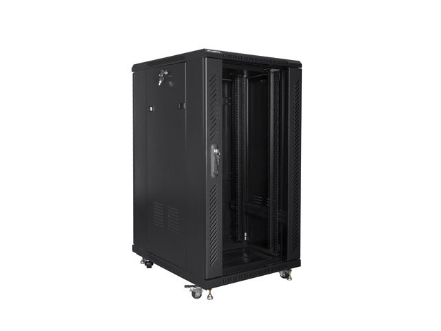 Szafa rack Lanberg FF01-6822-12B, 22U, czarna — zdjęcie 1 z 5