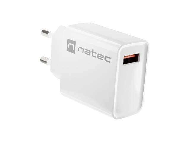 NATEC RIBERA USB-A 18W Biała Ładowarka — zdjęcie 1 z 8