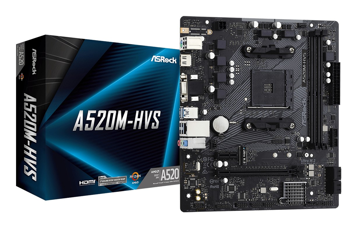 Płyta główna Asrock A520M-HVS Socket AM4 — zdjęcie 1 z 5