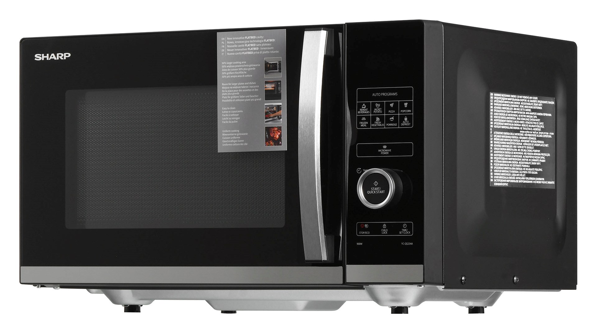 Kuchenka mikrofalowa SHARP YC-QS254AE-B — zdjęcie 1 z 8