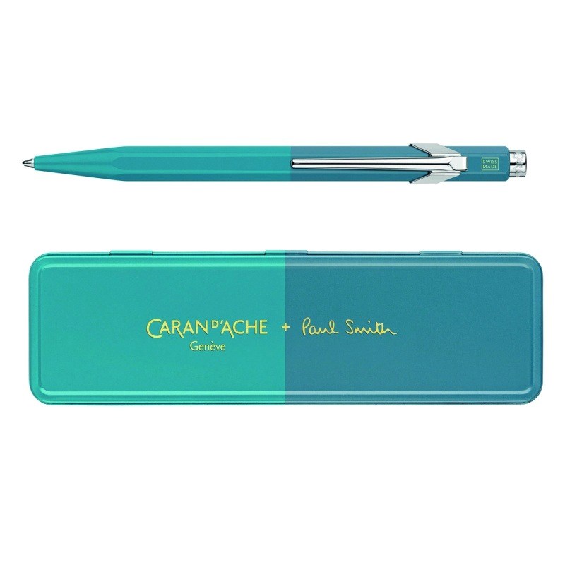 Caran d’Ache Długopis 849 Paul Smith, Kolor Sky Cyan/Steel — zdjęcie 1 z 4