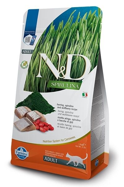 FARMINA N&D Spirulina Herring - Sucha Karma 1.5 kg — zdjęcie 1 z 3