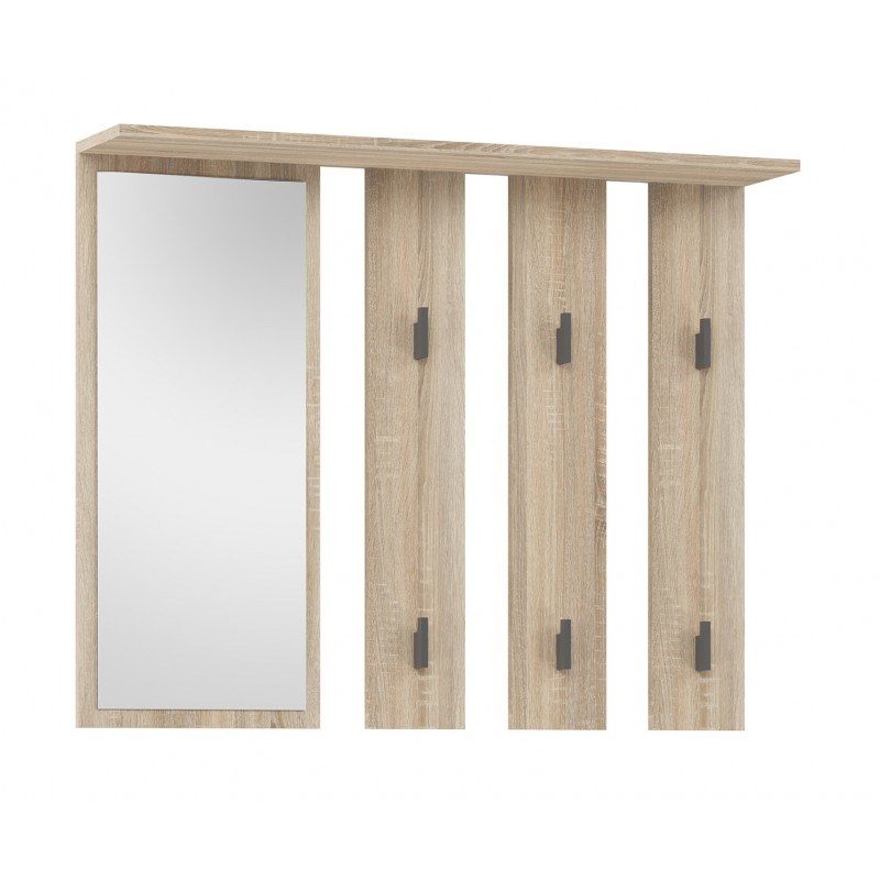 Wieszak + lustro PARMA 100x15xH.81,5 sonoma — zdjęcie 1 z 4
