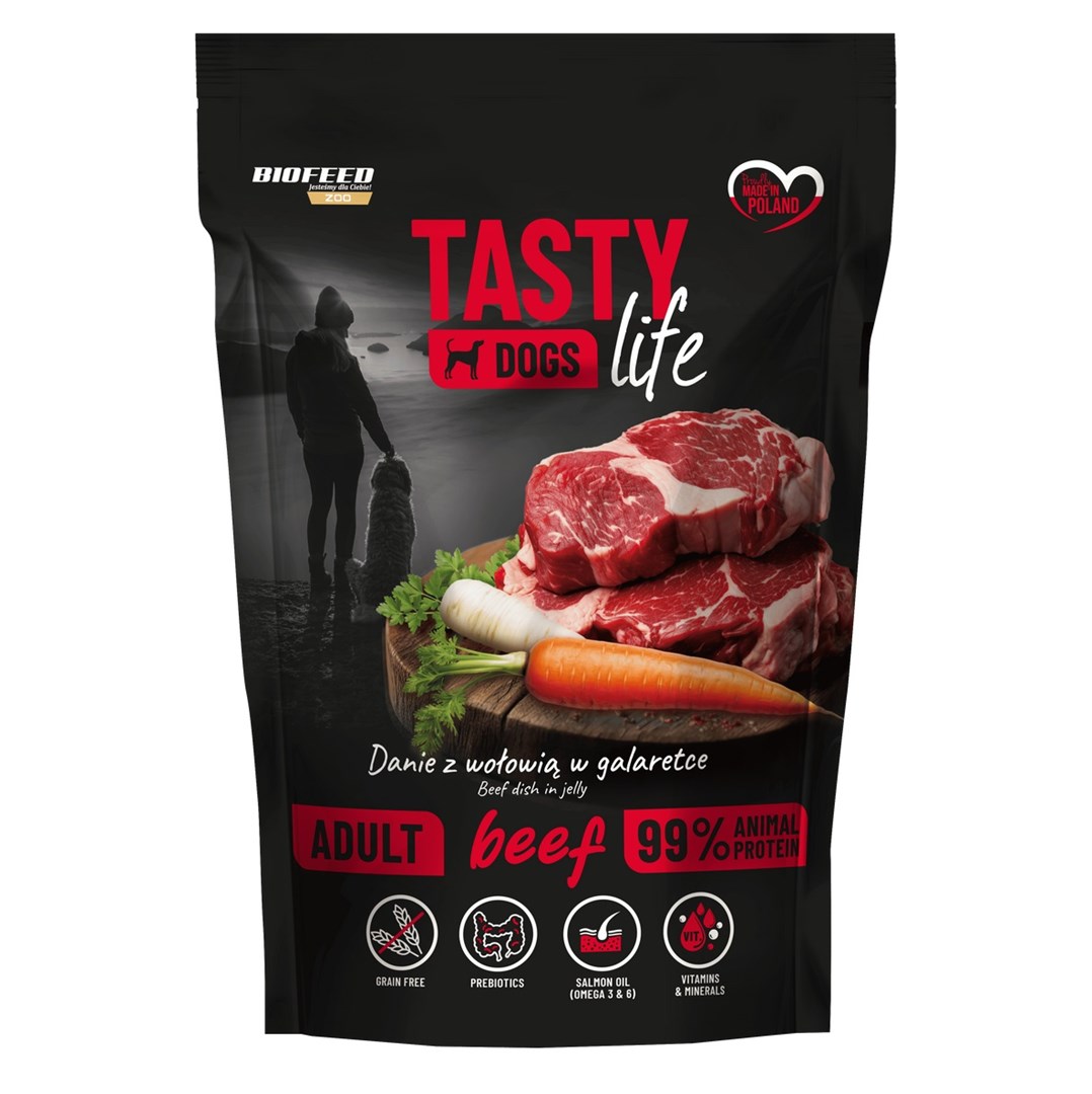BIOFEED Tasty dog life wołowina 90% 500g
