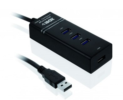 Hub IBOX USB 3.0 CZARNY 4-PORTY IUH3FB — zdjęcie 1 z 3