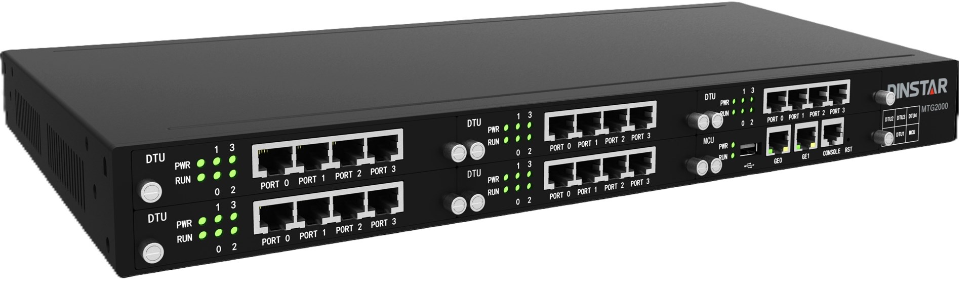 Dinstar MTG2000-4E1 - Digital VoIP Bramka, 4* E1/T1, 1U chassis