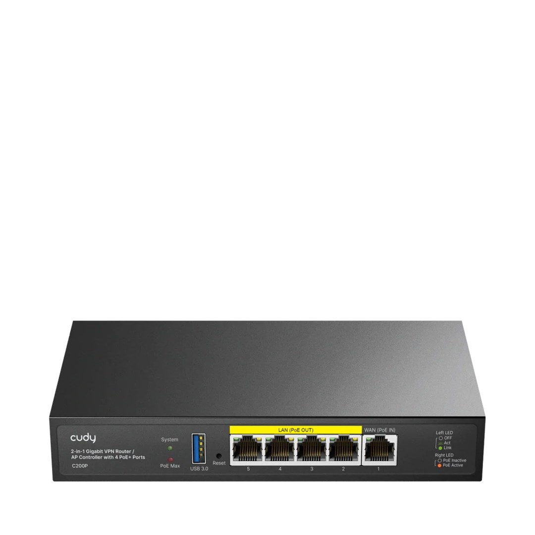Router CUDY C200P - 256 MB RAM, 16 MB Flash — zdjęcie 1 z 2