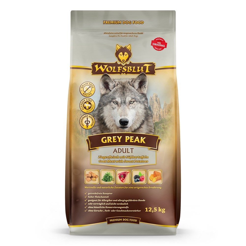 WOLFSBLUT Grey Peak Adult 12,5kg - Bezzbożowe, Monobiałkowe — zdjęcie 1 z 2