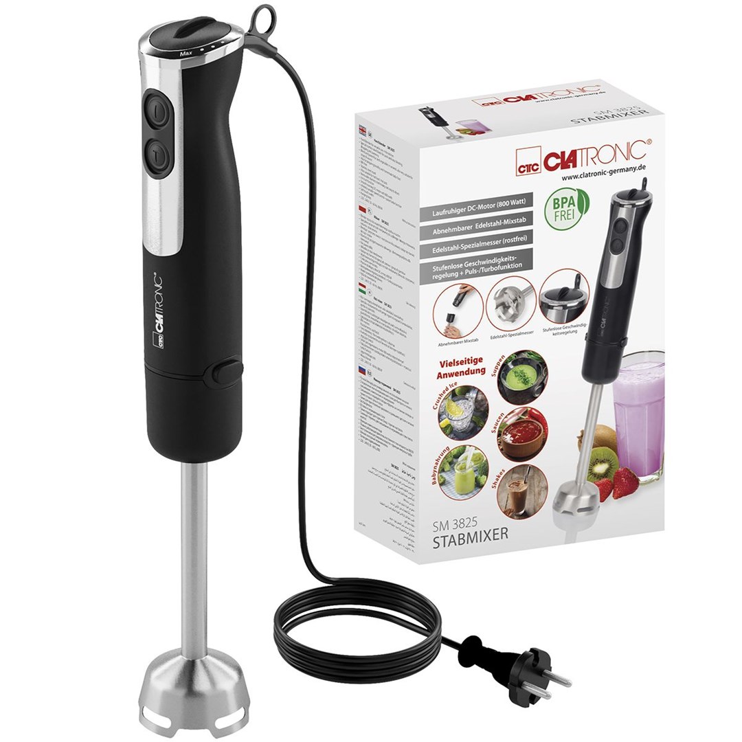 Blender SM 3825 CLATRONIC Czarny, Stal Nierdzewna — zdjęcie 1 z 8