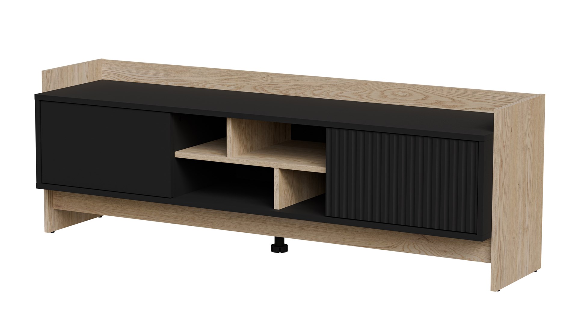 Szafka RTV PORTO 2D 150x38x50 dęb/czarny — zdjęcie 1 z 8