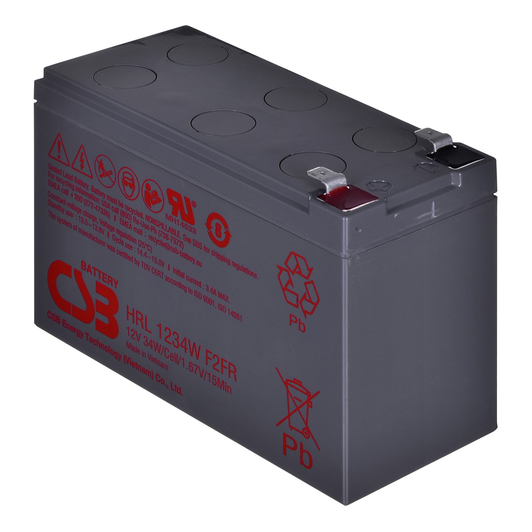 Akumulator CSB HRL1234WF2FR 12V 9Ah Szary — zdjęcie 1 z 3