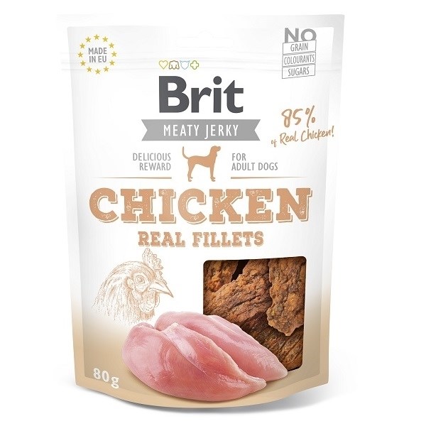 BRIT Jerky Chicken Real Fillets 80 g — zdjęcie 1 z 2