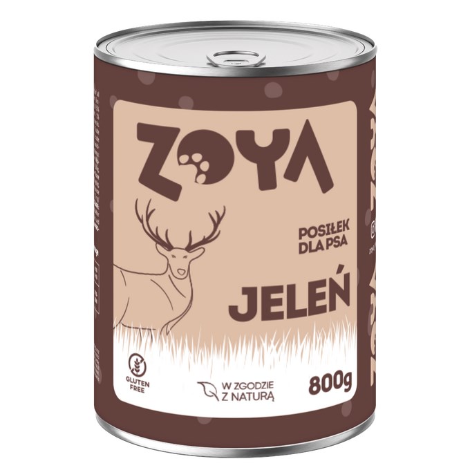 ZOYA Jeleń - 800g Karma Mokra dla Psów