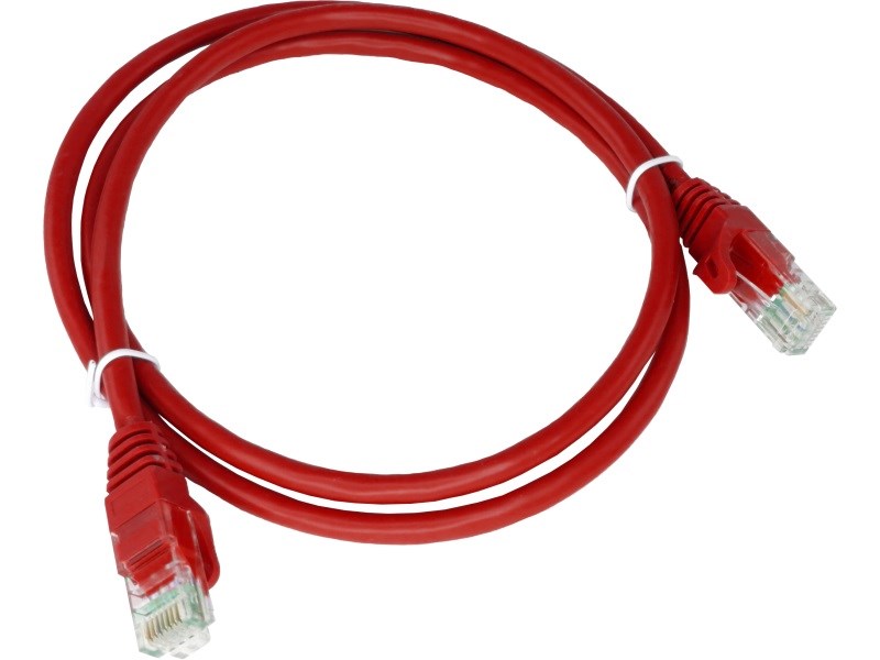 ALANTEC Patch-cord U/UTP kat.5e 0,25m czerwony — zdjęcie 1 z 2