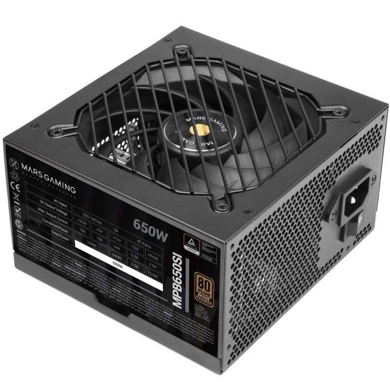 TACENS MARS MPB650SI 650W DC-DC, 80PLUS BRONZE - Zasilacz — zdjęcie 1 z 4