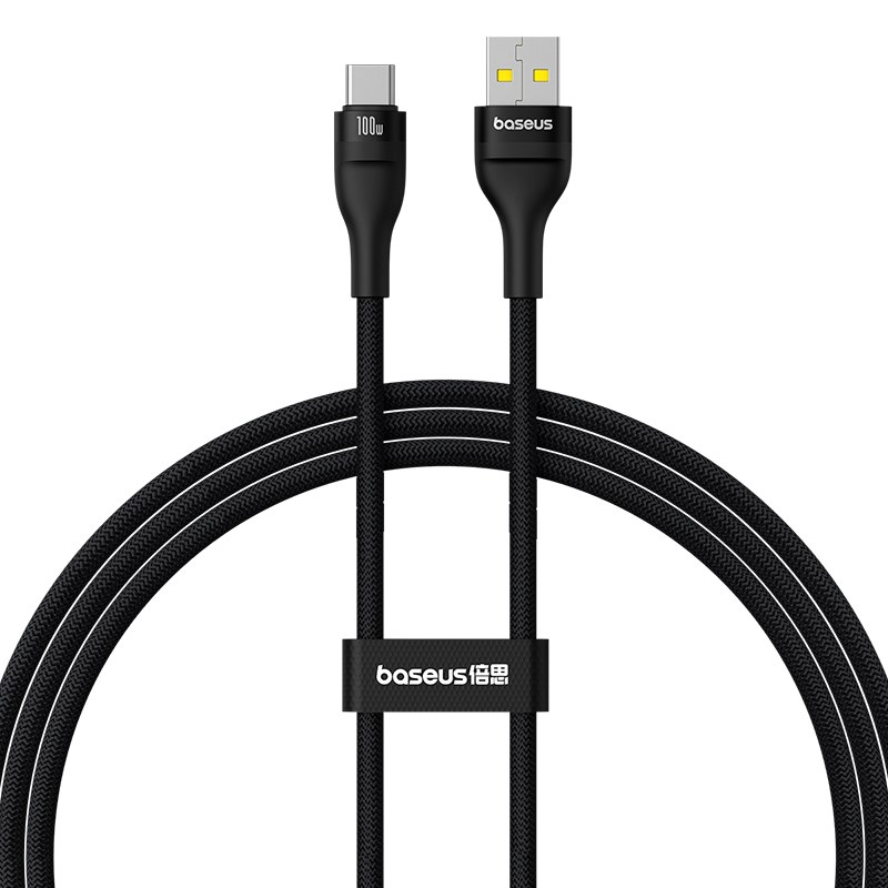 Kabel Baseus Flash 2 USB-USB C 100W 1m (czarny) — zdjęcie 1 z 8
