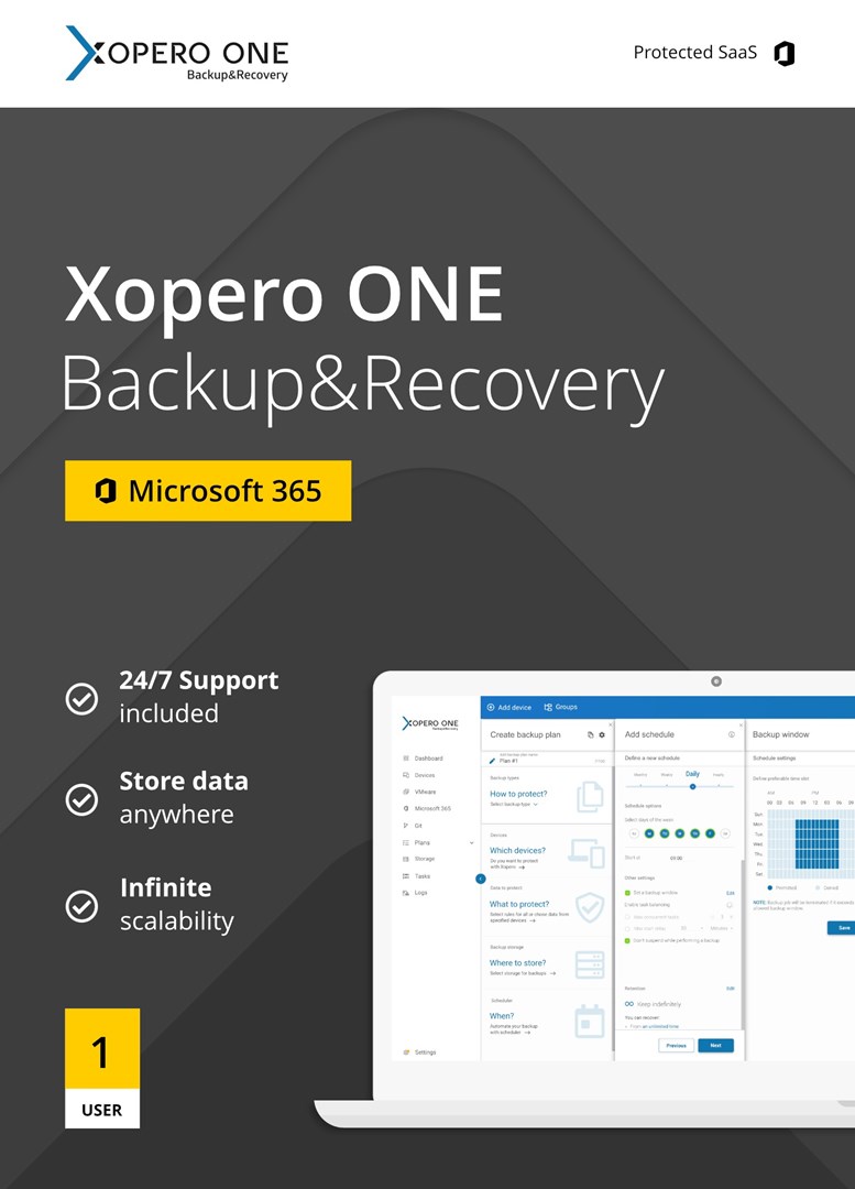 Xopero ONE 1x Microsoft365 + Support - 3 lata
