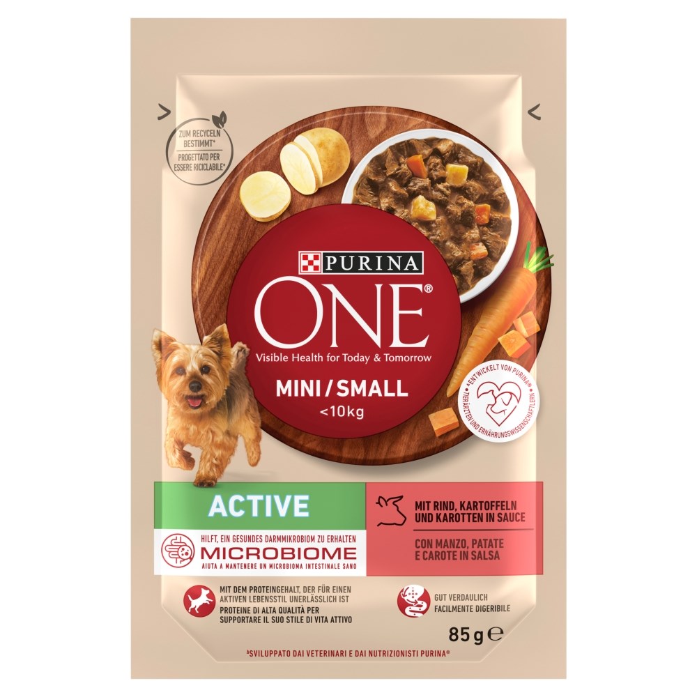Purina ONE MINI Dog Active GiG wołowina, 85g — zdjęcie 1 z 5