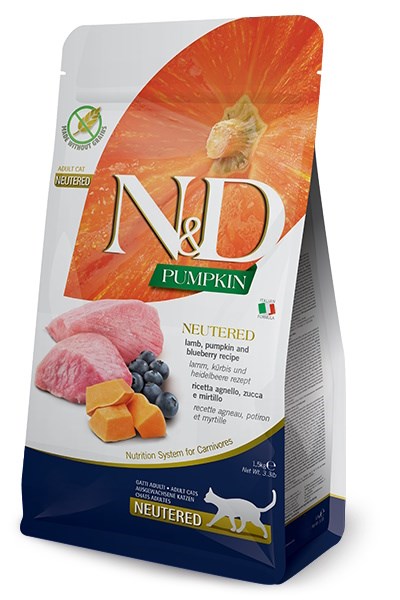FARMINA N&D Pumpkin Cat Lamb&Blueberry Neutered 300g — zdjęcie 1 z 3