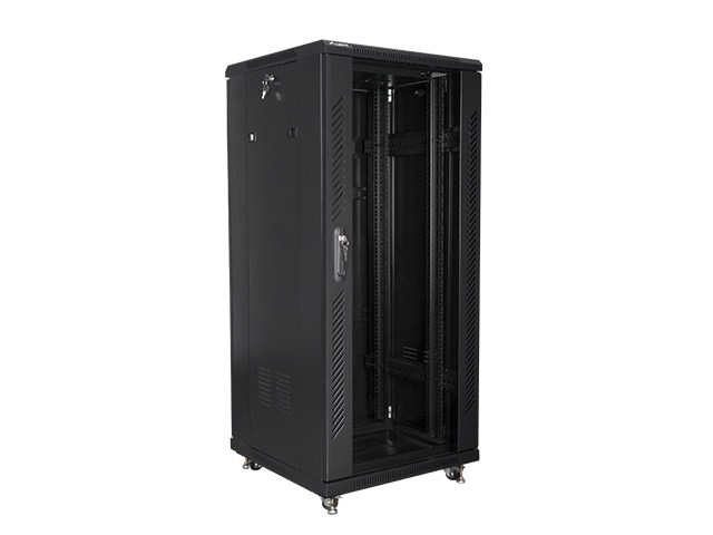 Szafa rack Lanberg FF01-6627-12B, 27U, czarna — zdjęcie 1 z 4