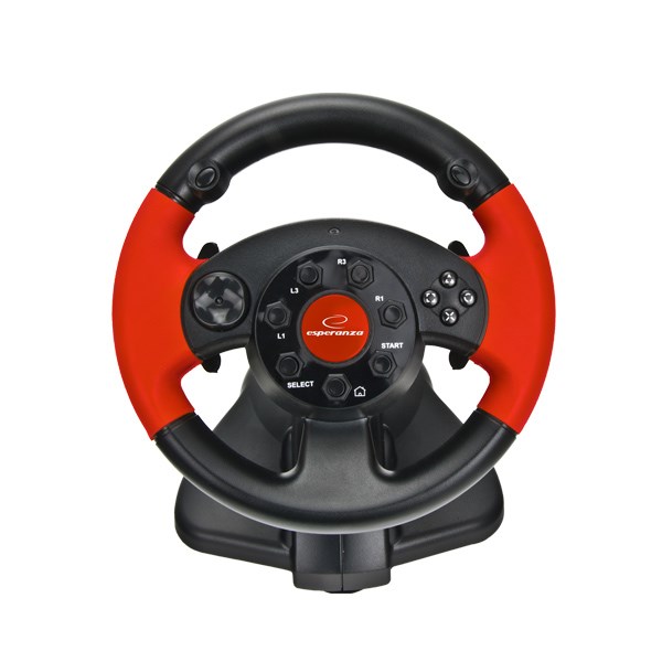 Kierownica z wibracjami Esperanza High Octane EG103 (PC, PS2, PS3; czarna) — zdjęcie 1 z 2