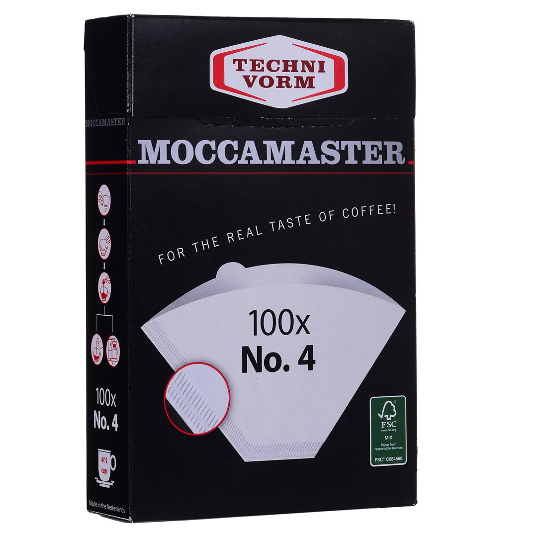 Zestaw 100 filtrów do kawy Moccamaster Nr 4, biały — zdjęcie 1 z 2