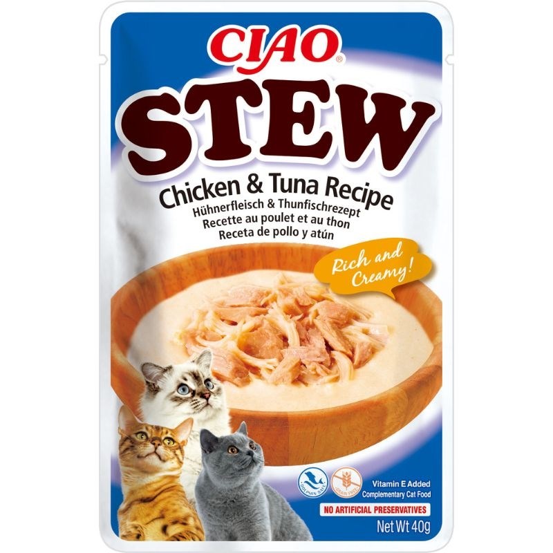 INABA CIAO Potrawka z kurczaka i tuńczyka 40g — zdjęcie 1 z 5