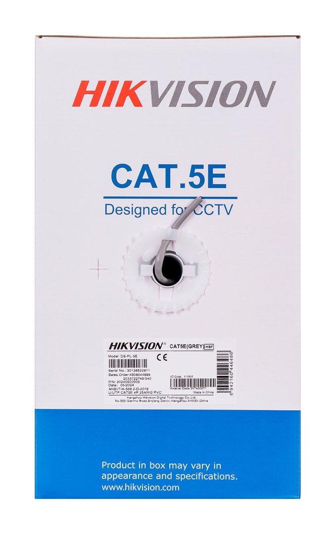 KABEL TELEINFORMATYCZNY SKRĘTKA UTP HIKVISION DS-PL — zdjęcie 1 z 3