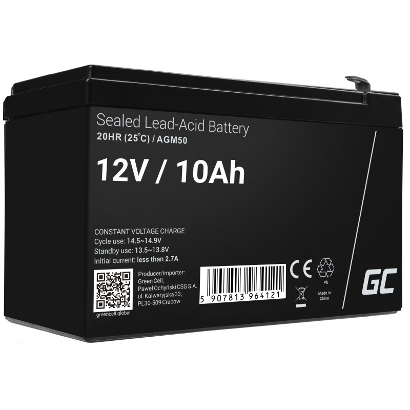 GREEN CELL AGM50 12V 10AH Akumulator źniowy AGM — zdjęcie 1 z 6