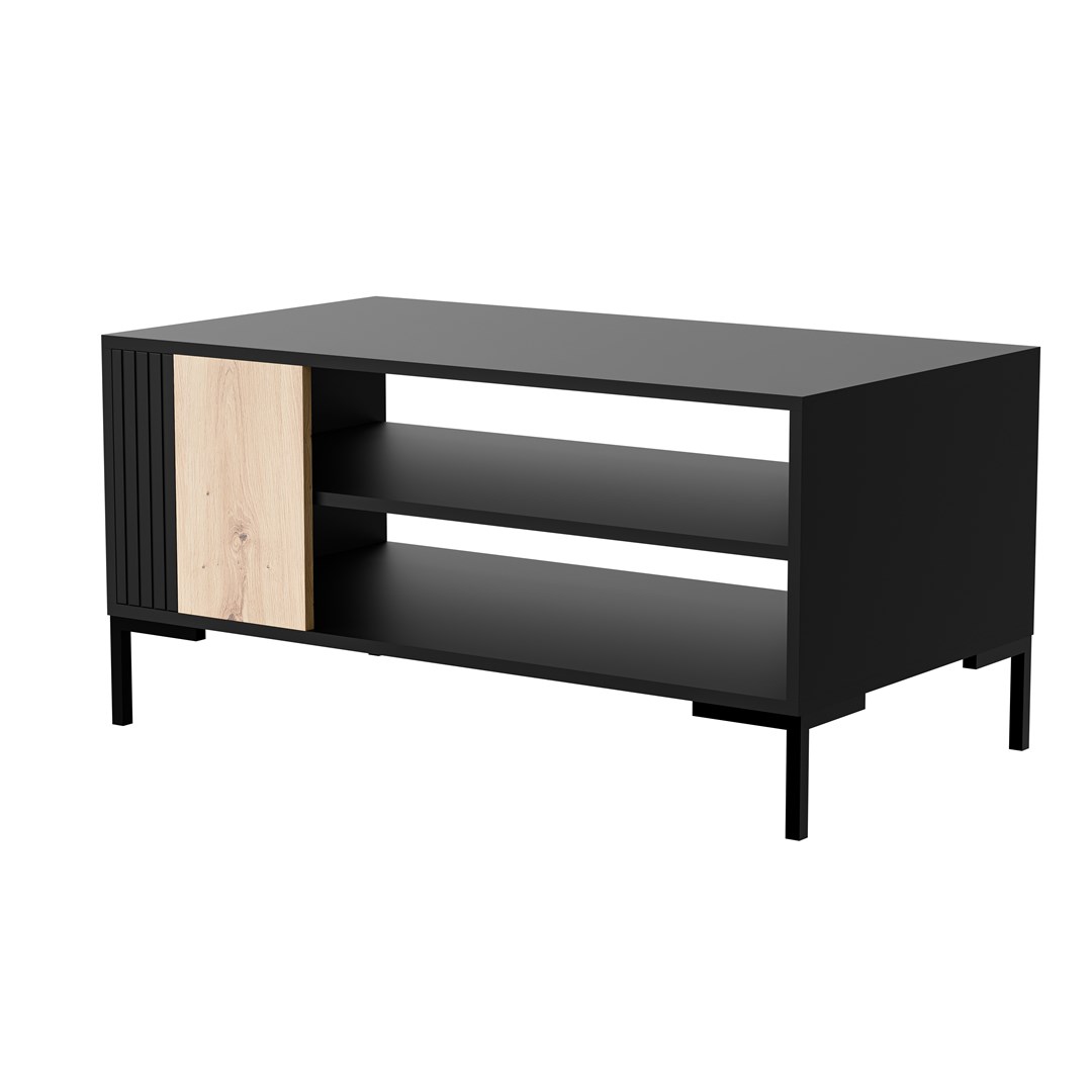 Stolik kawowy MERCI 100x55x49 czarny/dęb artisan — zdjęcie 1 z 2