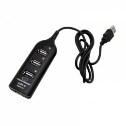 Hub Esperanza EA116, 4x USB 2.0, czarny — zdjęcie 1 z 3