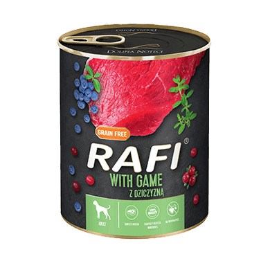 DOLINA NOTECI Rafi dziczyzna 800g - mokra karma dla psa