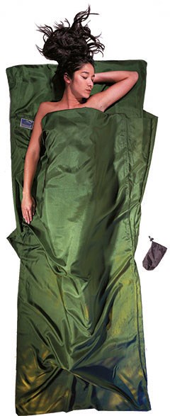 Wkładka do śpiwora Cocoon TravelSheet Silk, oliwkowa