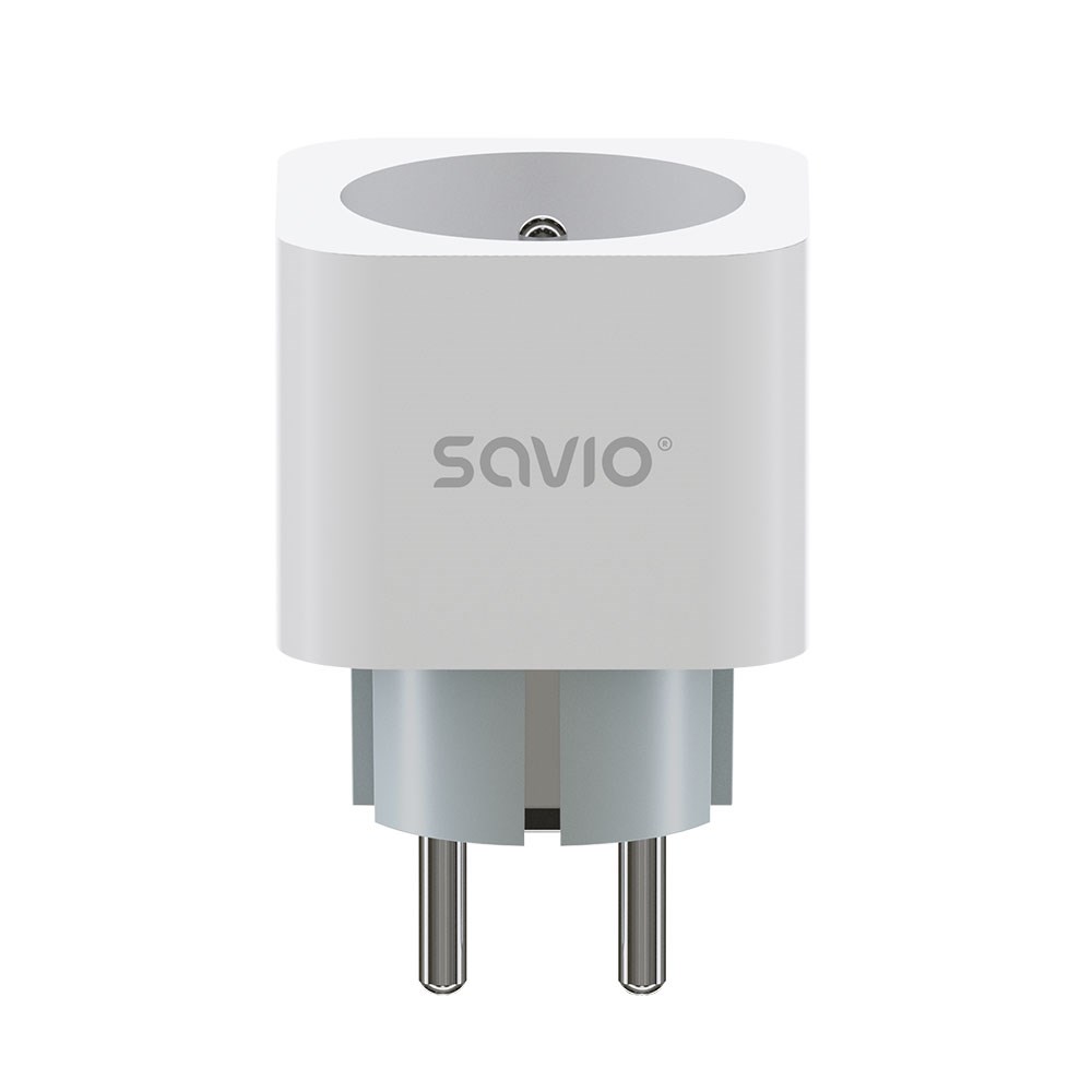SAVIO INTELIGENTNE GNIAZDKO WI-FI, 16A, TIMER, POMIAR ZUŻYCIA ENERGII — zdjęcie 1 z 8